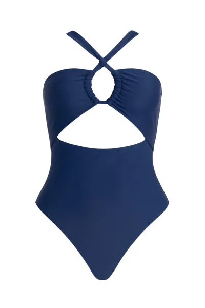 Caha Capo Charlotte Keyhole One Piece Blueberry Navy