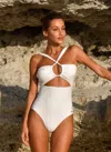 Caha Capo Charlotte Keyhole One Piece White