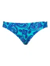 Caha Capo Dubai Paisley Metal Buckle Bikini Bottoms In Blue