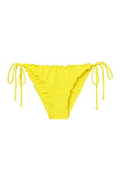Caha Capo Louise Frill Tie Side Bottom Yellow