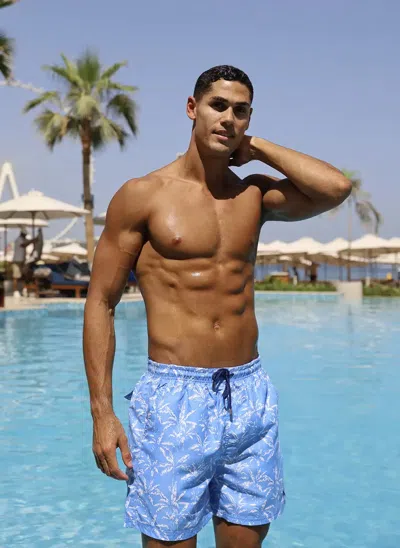 Caha Capo Men The Az Boardshort Banana Palm Blue