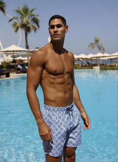 Caha Capo Men The Az Boardshorts Blue Diamonds