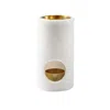 Cahm Gold / White Marble & Brass Oil Burner