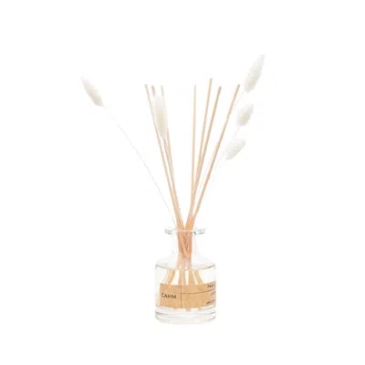 Cahm Neutrals / White Peony, Rose & Oud Luxury Reed Diffuser - Clear In Orange