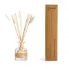 Cahm Neutrals / White Rhubarb & Freesia Luxury Reed Diffuser - Clear