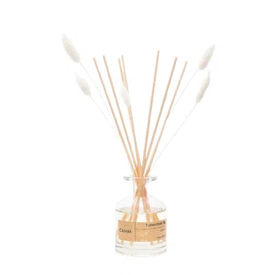 Cahm Neutrals / White Tuberose & Jasmine Luxury Reed Diffuser - Clear In Multi