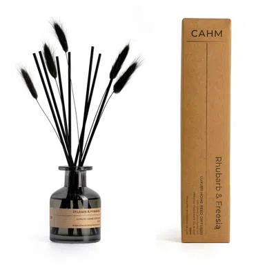 Cahm Rhubarb & Freesia Luxury Reed Diffuser - Black