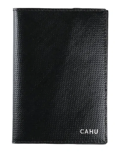 Cahu Man Document Holder Black Size - Leather