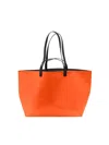 Cahu Medium Nouvelle Collection Le Pratique With Zip Tote Bag In Orange Black