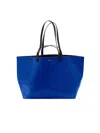 Cahu Pratique Medium Dark Pvc Canvas Tote Bag In Blue
