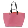 Cahu Pratique Medium Pvc  Canvas Shoulder Bag In Pink
