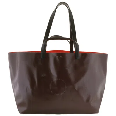 Cahu Pratique Medium Shoulder Bag In Brown