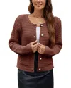 Caifeng Teodora Cardigan In Brown