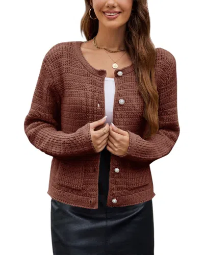 Caifeng Teodora Cardigan In Brown