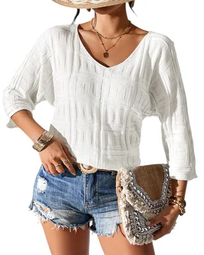 Caifeng Top In White