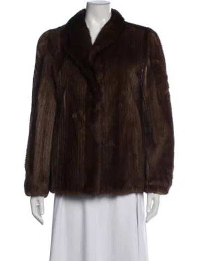 Pre-owned Cain-sloan Mink Fur Jacket In Brown