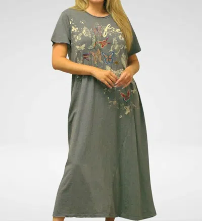 Caite & Kyla Alegra Dress In Henna In Green