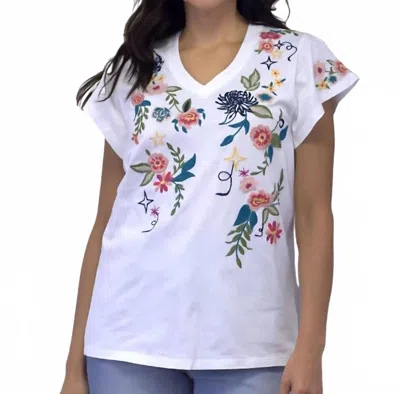 Caite & Kyla Aziza Tee In White