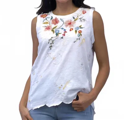 Caite & Kyla Franci Tank Top In White