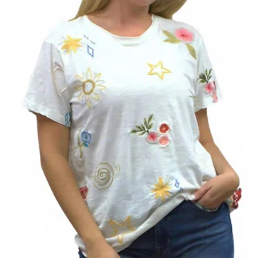 Caite & Kyla Ingrid Tee In White