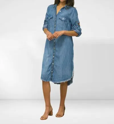 Caite & Kyla Isa Dress In Denim Multi In Blue