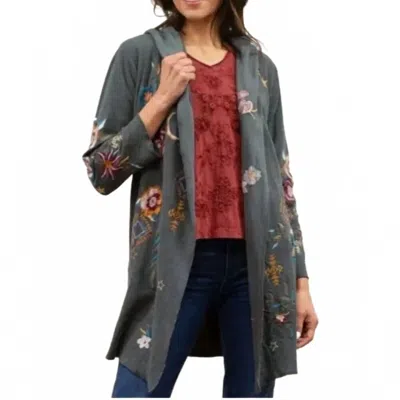 Caite & Kyla Joline Jacket In Dark Grey In Green