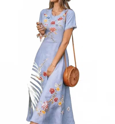 Caite & Kyla Juno Dress In Blue Heron