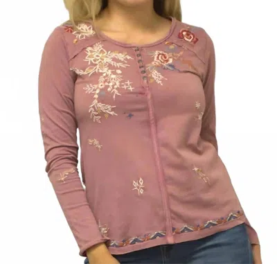 Caite & Kyla Karli Top In Dusty Rose In Pink