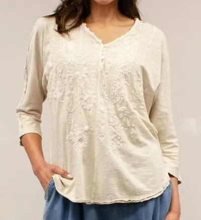 Caite & Kyla Lanna Top In Birch In Neutral