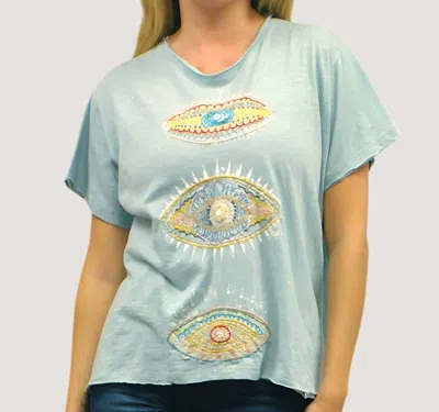 Caite & Kyla Lula Tee In Blue Fog