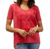 Caite & Kyla Marya Tee In Daiquiri In Red