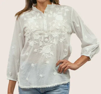 Caite & Kyla Paloma Blouse In White
