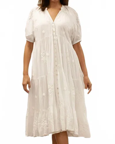 Caite & Kyla Posie Dress In White