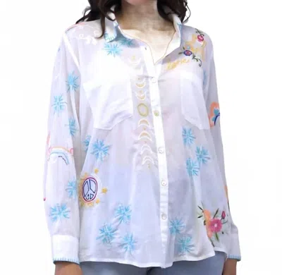 Caite & Kyla Rachelle Shirt In White