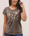 Caite & Kyla Vita Top In Dark Grey