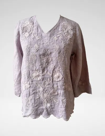 Caite & Kyla Women's Billie Blouse In Blush In Purple