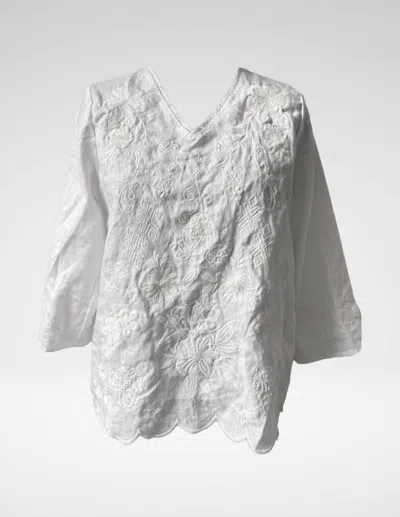 Caite & Kyla Women's Billie Blouse In White