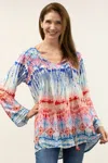 Caite Junie Blouse In Red/ White/ Blue In Multi