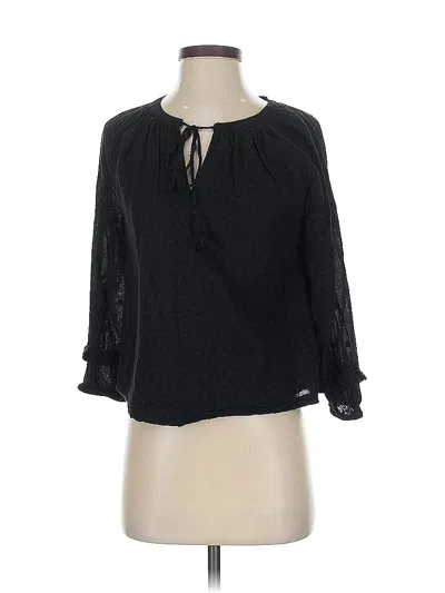 Pre-owned Cake For Dinner 3/4 Sleeve Blouse In Black