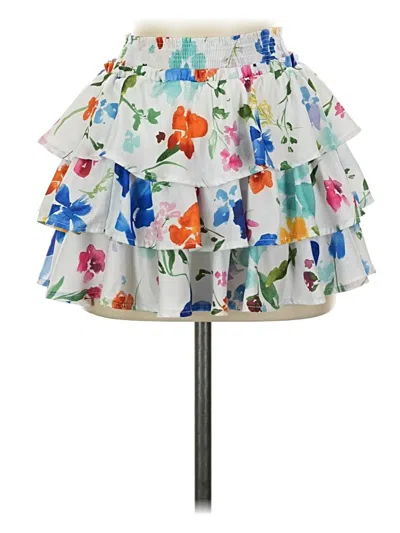 Pre-owned Cake For Dinner Casual Skirt In White