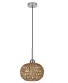 Cal Lighting 14" Height Fabric Pendant In Burlap