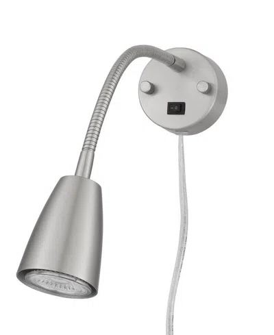 Cal Lighting 14.25" Height Metal Wall Lamp In Brushed Steel