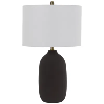 Cal Lighting 16 1/2" High Modern Matte Black Ceramic Table Lamp