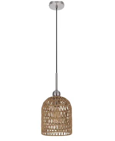 Cal Lighting 17.25" Height Fabric Pendant In Gold
