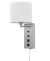 Cal Lighting 19" Height Metal Wall Lamp In Brushed Steel
