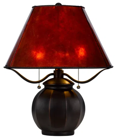 Cal Lighting 19.5" Height Metal And Resin Table Lamp In Red