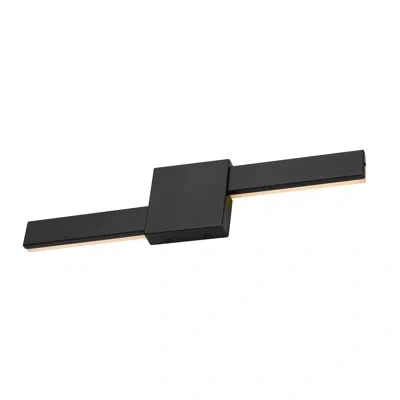 Cal Lighting 1-light Led Dimmable Black Flush Mounted Sconce In Frosted