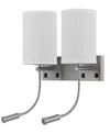 Cal Lighting 23.5" Height Metal Wall Lamp In Brushed Steel