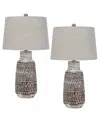 Cal Lighting 27" Height Ceramic Lamp Set In Terra Cotta
