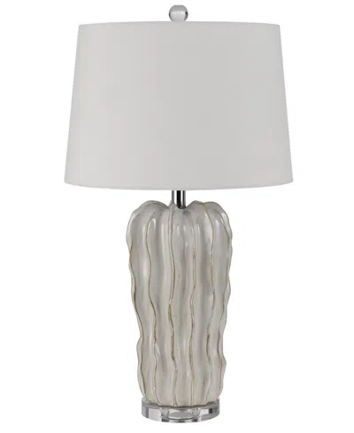 Cal Lighting 28" Height Glass Table Lamp In Pearl